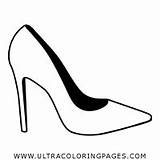 Sapato Salto Zapato Schuh Tacones Slipper Talones Cinderella Ultracoloringpages sketch template