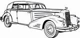 Coloring Pages Car Cadillac 1936 Antique Classic Old Cars Antiques Kids Color Coloringbay Dodge Netart sketch template