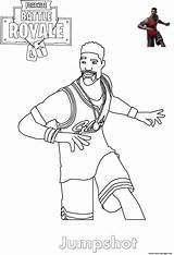 Fortnite Coloring Basketball Player Jumpshot Pages Printable sketch template