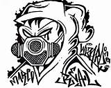 Graffiti Drawings Drawing Mask Characters Sketches Gas Draw Character Gangster Wizard Gangsta Cool Pages Coloring Clipart Outlines Cliparts Expert Skulls sketch template