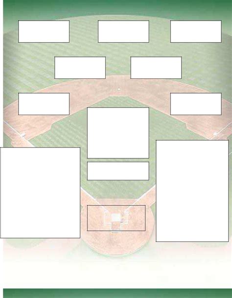 baseball field lineup template fill  printable  forms