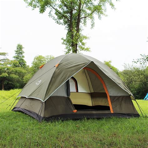 waterproof camping tent double layer   person   set  tent instant cabin tent suit
