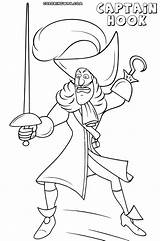 Hook Captain Coloring Pages Colorings Cartoon sketch template