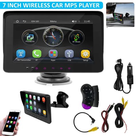 portable car radio wireless apple carplay android auto   touch