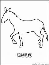 Mule Coloring Pages Outline Color Fun Printable Getcolorings sketch template