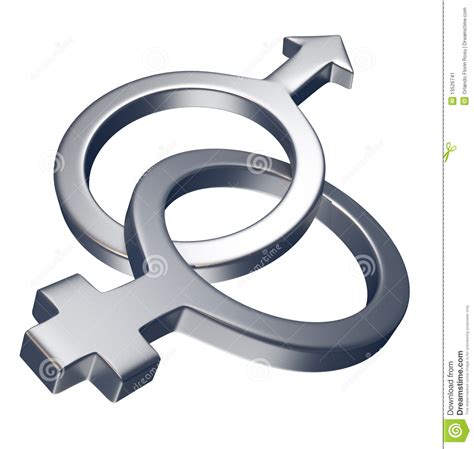 3d male female symbol stock image