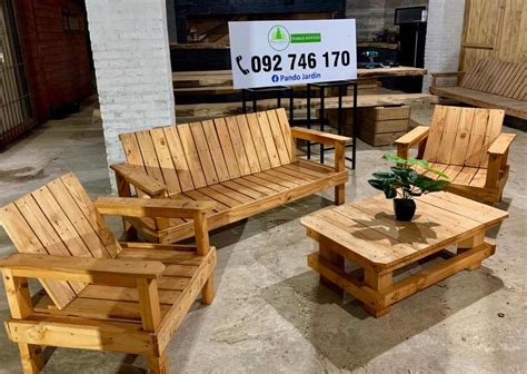 muebles de jardín rústicos madera tratada 8 500 00 en mercado libre