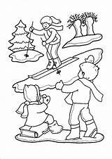 Narty Kolorowanki Dzieci Snowboard sketch template