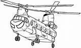 Chinook Ausmalen Sketch Sofia Princesa Militaire Malvorlagen Helicopteros Airplanes sketch template