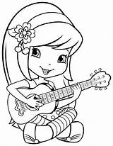 Coloring Cartoon Pages Strawberry Shortcake Girl Kids Children Drawing Colouring Cherry Printable Sheets Pie Little Cartoons Berries Raspberry Sketch Girls sketch template