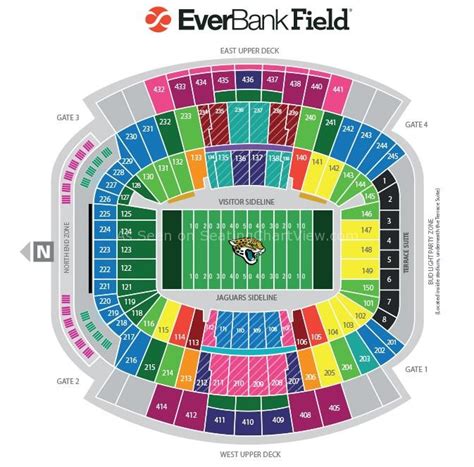 everbank field jacksonville fl seating chart view