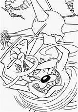 Devil Coloring Tasmanian Pages Tazmanian Animals Color sketch template