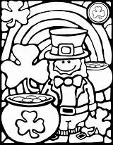 Coloring St Pages Patricks Patrick Sheet Sheets Leprechaun Cute Spring Saint Color Easy Stained Glass Style Books Pop Printable Colouring sketch template