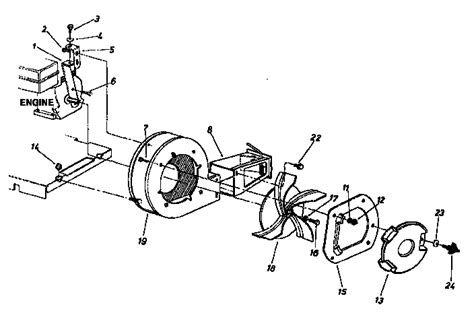 blower housing diagram parts list  model  craftsman parts leaf blower parts