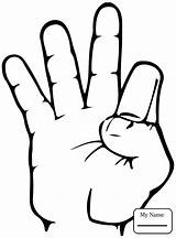 Pages Coloring Asl Sign Language Getcolorings Printable Color sketch template