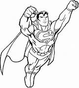 Coloring Superman Printable Pages Print sketch template