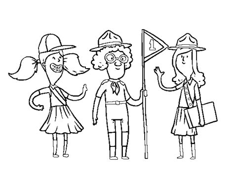 girl scouts coloring page coloringcrewcom