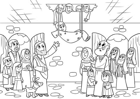 jesus healing coloring pages