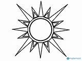 Sunburst sketch template