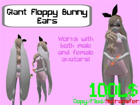 Second Life Marketplace Floppy Giant Bunny Ears