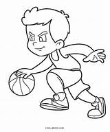 Basketball Coloring Pages Player Printable Kids sketch template