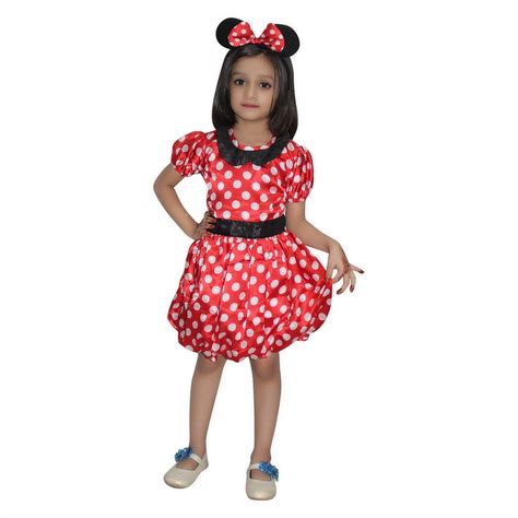 Buy Kaku Fancy Dresses Minnie Girl Cartoon Costume Red And White 7 8