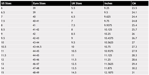 european shoe size conversion chart images   finder
