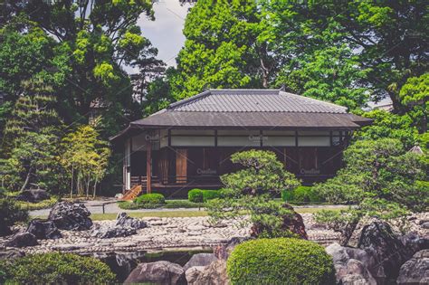 traditional japanese home architecture stock  creative market