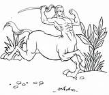 Coloring Centaur Ages sketch template