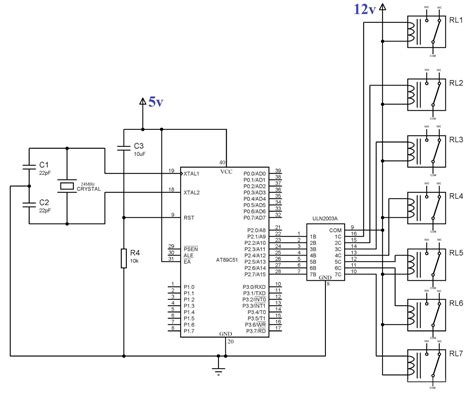 microcontroller uln  relay driver circuit   microcontroller