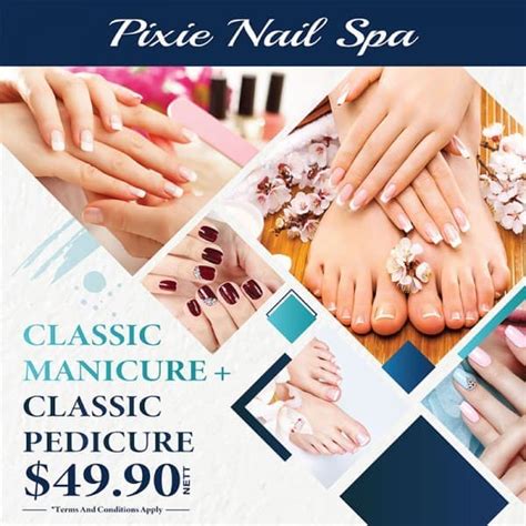 mar  pixie nail spa classic manicure pedicure promo