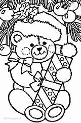 Christmas Coloring Bear Pages Printable Colouring Bears Cute Kids Hard Kerst Picgifs Coloringpages1001 sketch template