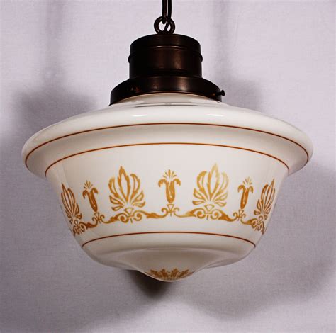 Large Antique Neoclassical Pendant Light Fixture With