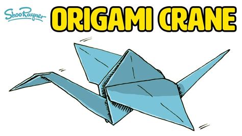 draw  origami crane bird easy step  step tutoirial youtube