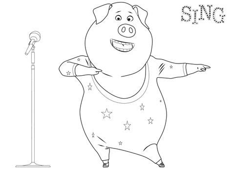sing coloring pages   cartoon coloring pages sing