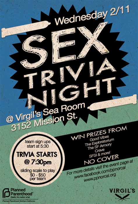 Sex Trivia Night Sexy Nerdy Edition At Virgil S Sea Room