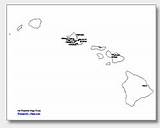 Hawaii Printable Map Cities Maps Labeled Names City Outline State Major County Waterproofpaper sketch template