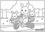 Sylvanian Families Coloring Pages Coloriage Family Colouring Color Mother Babies Bike La Calico Critters Et Party Lapin Balade Vélo Maman sketch template