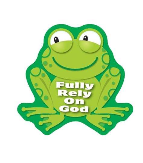 fully rely  god frogs god sticker frog crafts kids church