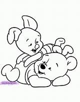 Pooh Winnie Baby Drawing Coloring Pages Piglet Disney sketch template