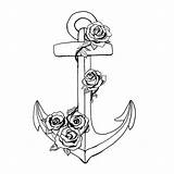 Roses Anchors Sketch Template sketch template