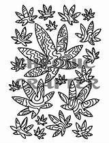 Coloring Marijuana Pages Cannabis Hemp Swirls Leaves Book Getdrawings Getcolorings sketch template