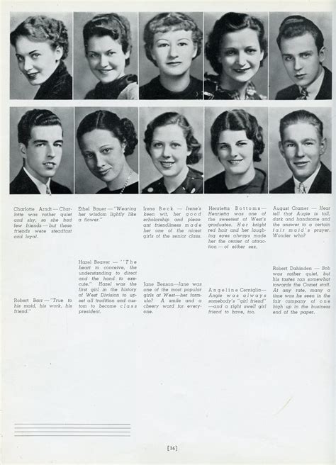 1936 West Division High School Yearbook Page 16