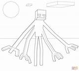 Coloring Enderman Minecraft Pages Mutant Printable Muntant Drawing Main sketch template