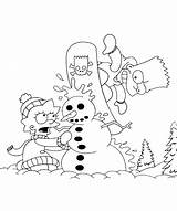 Simpson Noel Colorier Nieve Imprimé Fois sketch template