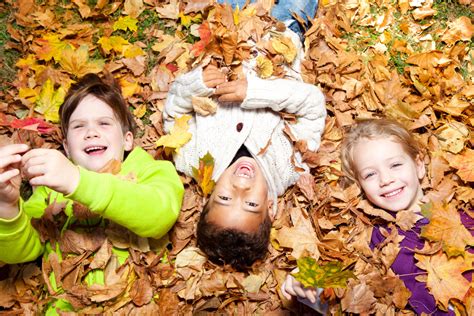 children playing  autumn leaves wallpapers high quality