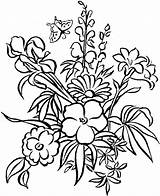 Flowers Coloring Pages Flower Printable Adult sketch template