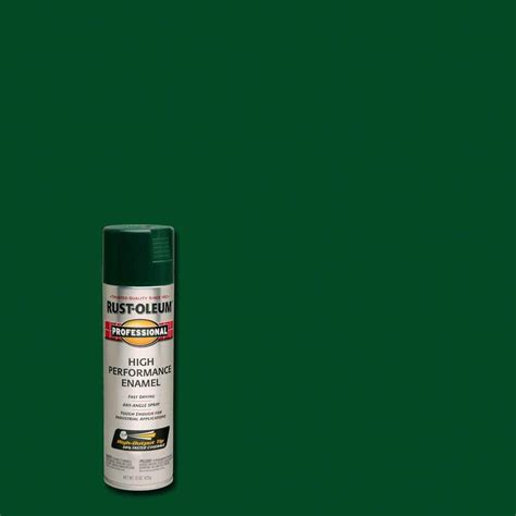 question  rust oleum professional  oz high performance enamel gloss hunter green