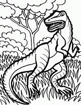 Allosaurus Coloring Pages Colouring Popular sketch template