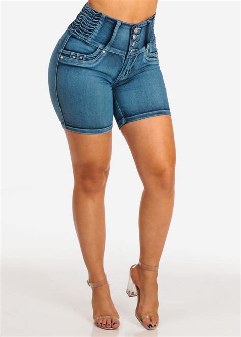 rise ladies code shorts jean denim sexy waisted butt womens ladies